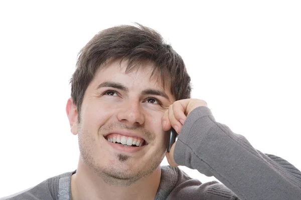 Young casual man on the phone — Stock Photo, Image