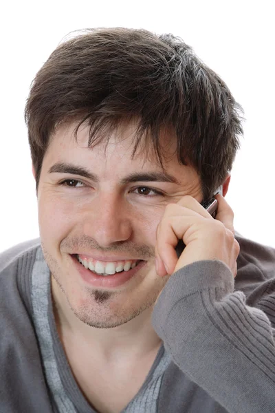 Young casual man on the phone — Stock Photo, Image