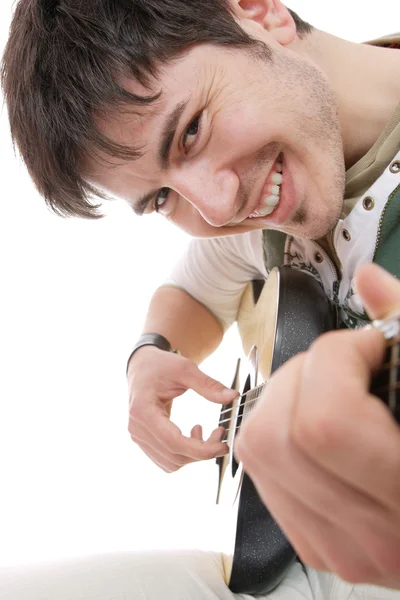 Людина з гітара — стокове фото
