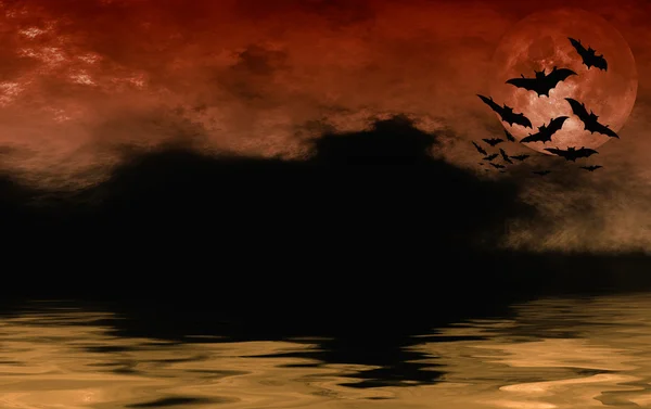 Gruseliger Halloween-Hintergrund für das Design — Stockfoto