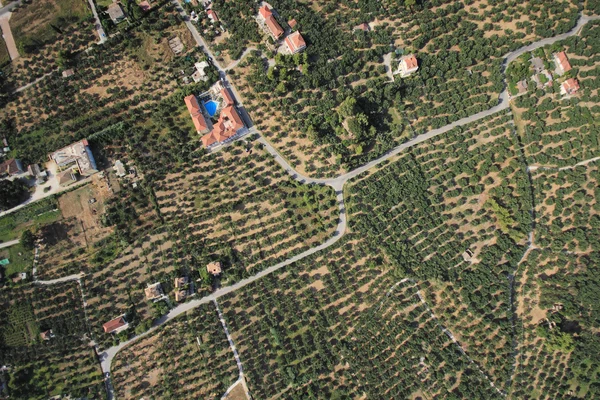Vista aérea sobre Zakynthos Grécia — Fotografia de Stock