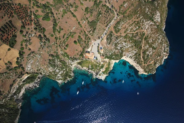 Luchtfoto op zakynthos eiland — Stockfoto