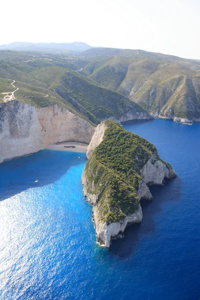 Widok z lotu ptaka na wyspie zakynthos — Zdjęcie stockowe