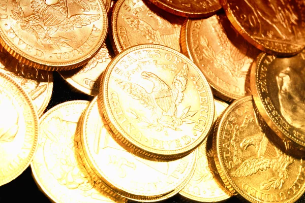 Золотые монеты США — стоковое фото
