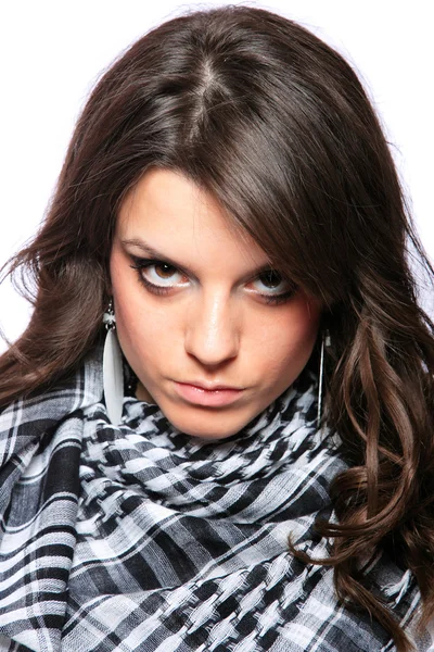 Woman with a scarf — Stock Photo, Image