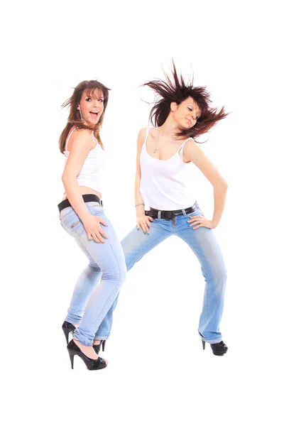 Duas meninas dançando — Fotografia de Stock