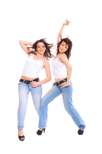 Two girls dancing — Stock Photo, Image