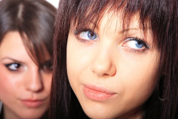 Close-up portrait of two girls — Stock Photo, Image