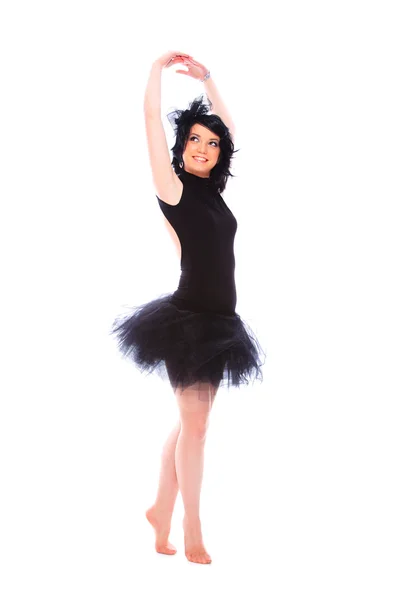 芭蕾舞女演员身穿黑色短裙 — 图库照片