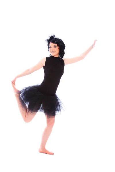 芭蕾舞女演员身穿黑色短裙 — 图库照片