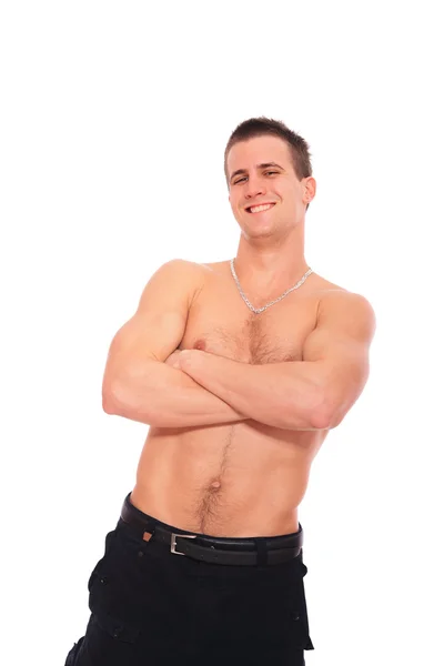 Shirtless Man in Jeans — Stock Photo, Image