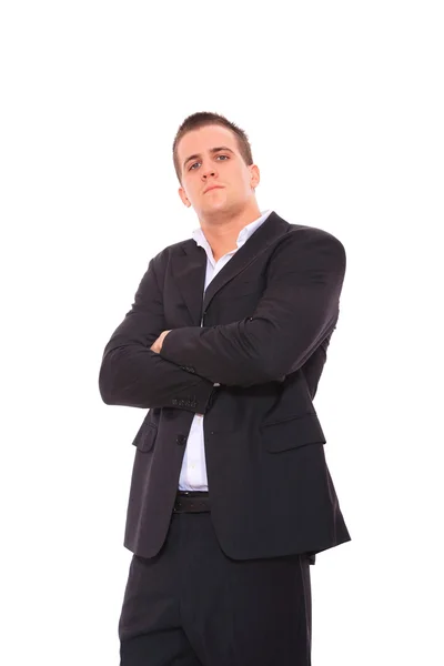 Business man standing with arms folded — Stock Photo, Image