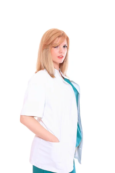 Piękne kobiece kobieta lekarz — Zdjęcie stockowe