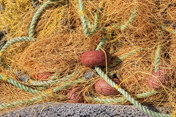 Balık ağları ve mücadele şamandıralar — Stok fotoğraf