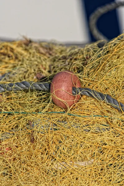 Риболовецькі сітки і буїв — стокове фото