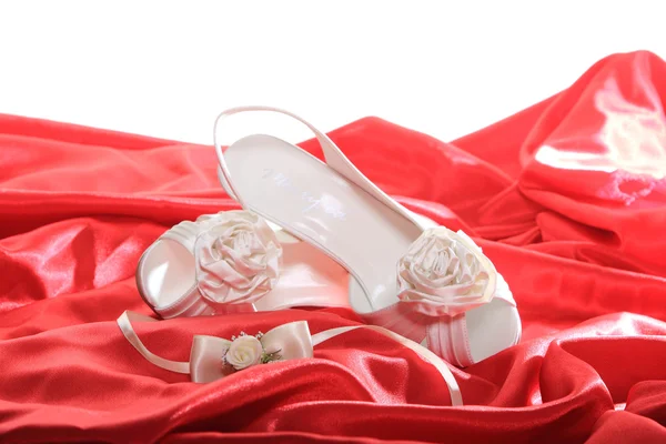 Elegant wedding shoes — Stock Photo, Image