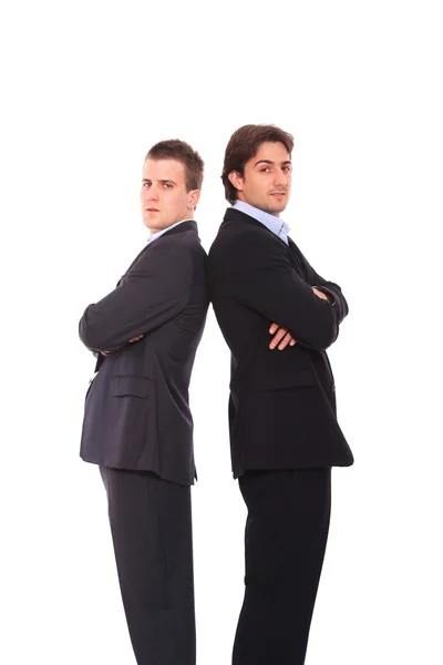 Två företag män porträtt — Stockfoto