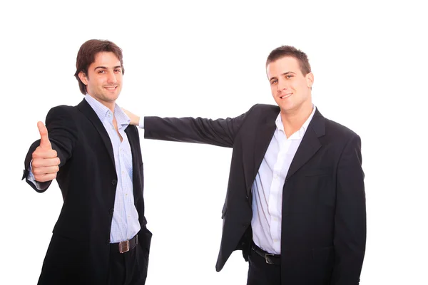 Twee business mannen portret — Stockfoto