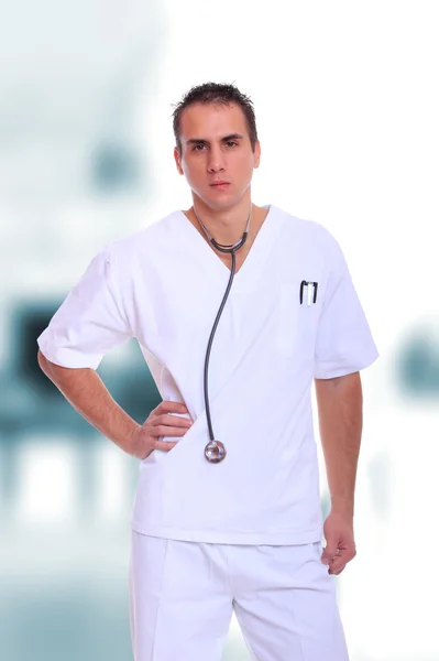 Όμορφος αρσενικό γιατρός — Φωτογραφία Αρχείου