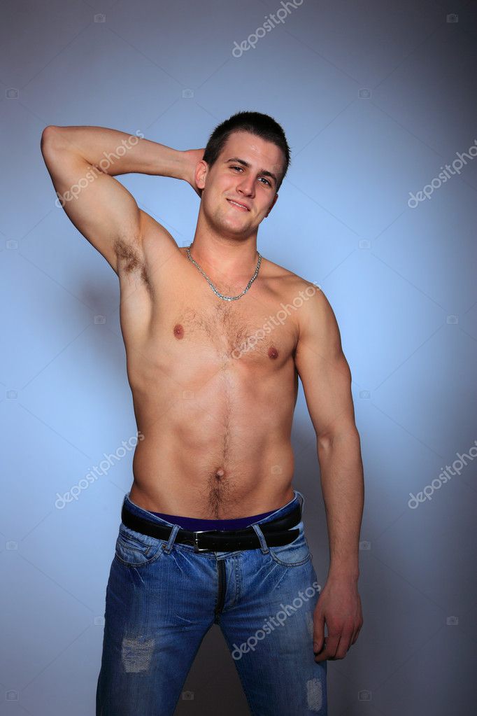 Shirtless man in jeans Stock Photo by ©netfalls 9040367