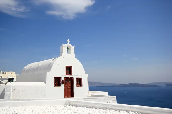 산 토 리 니 교회 (oia), 그리스 — 스톡 사진