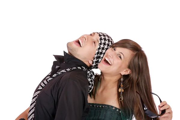 Glückliches junges Paar, das Spaß hat — Stockfoto