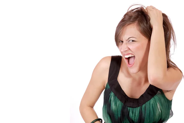 Krásná smějící se žena — Stock fotografie