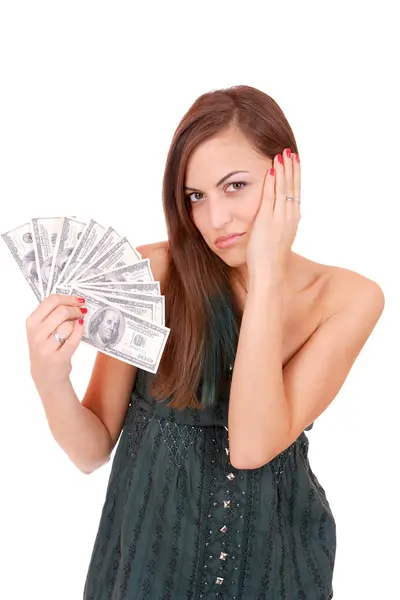 Attraktive kvinner tar mange 100-dollarsedler – stockfoto