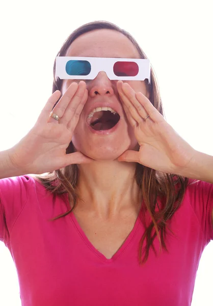 stock image Young woman shouting