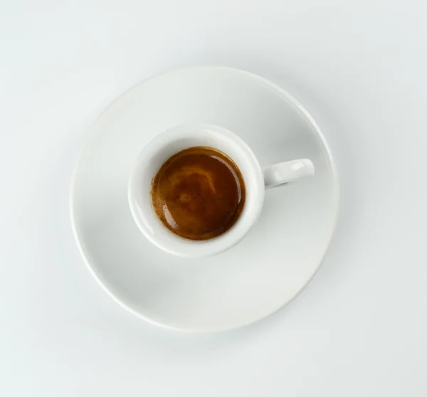 stock image Cup of espresso from above