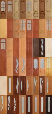 Interior doors collection clipart