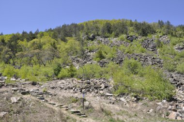 Mountain by Lehigh Gap in Slatington,Pennsylvania clipart