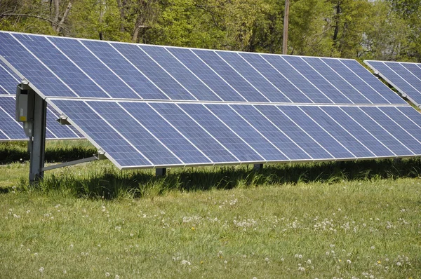 stock image Ground mounted solar panels