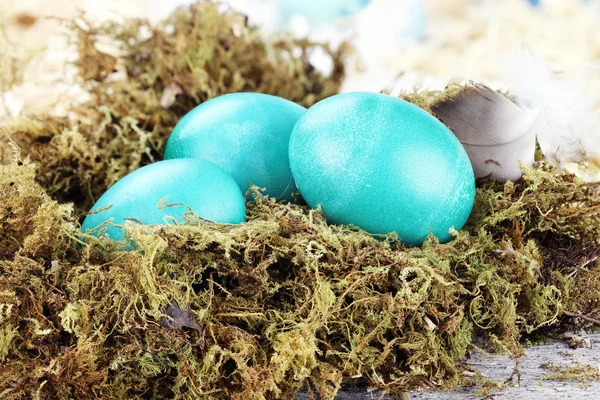 Niebieskie jaja wielkanocne — Zdjęcie stockowe