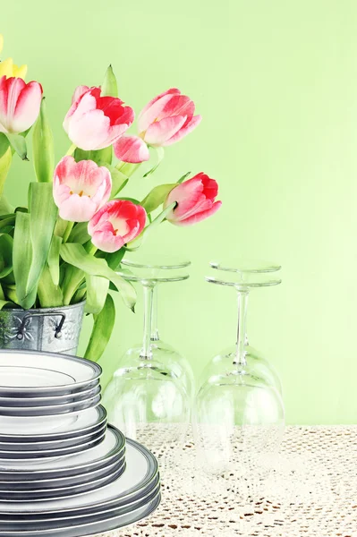 Spring Tableware — Stock Photo, Image