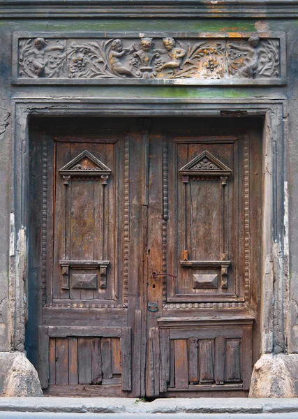 stock image Ancient wooden door