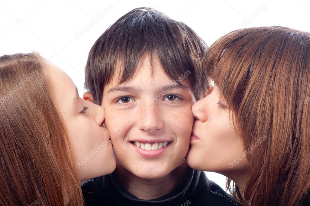 White girls kissing