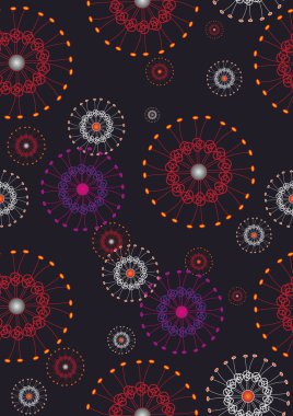 background made of colorful floral patterns clipart