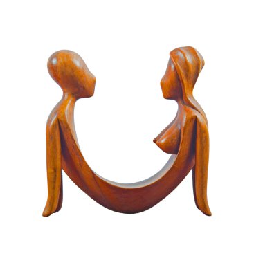 Sculpture - unity of men and woman clipart