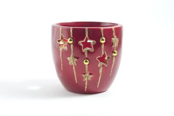Röd keramik cup — Stockfoto