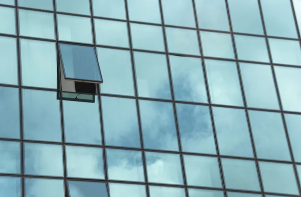 Open window on a big building — Stock Photo, Image