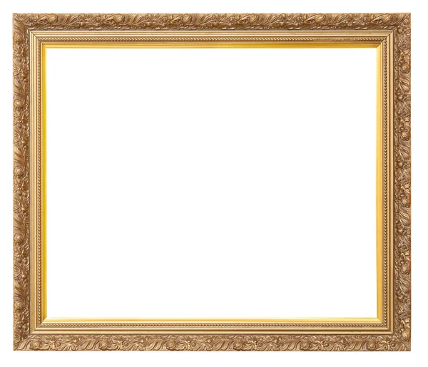Prachtige vintage gouden frame voor schilderijen versierd met houtsnijwerk — Stockfoto
