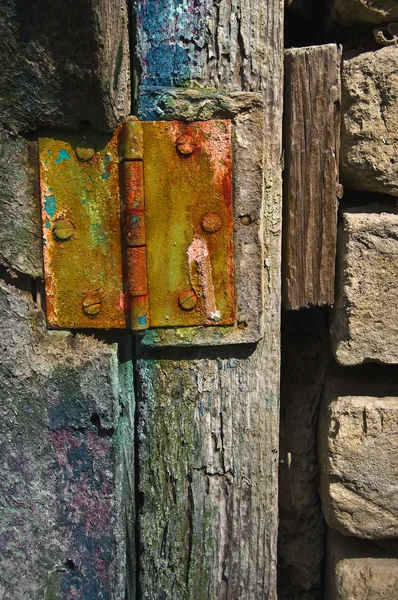 Detalle oxidado de la puerta muy vieja —  Fotos de Stock
