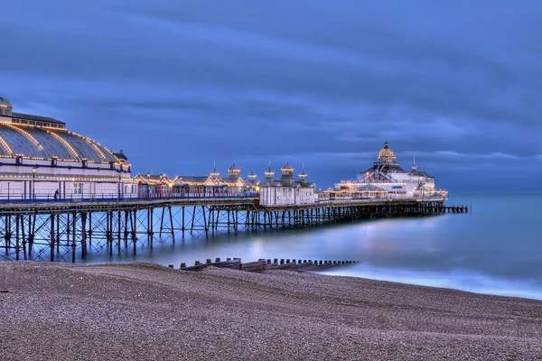 Eastbourne pier at night — Stock Photo, Image