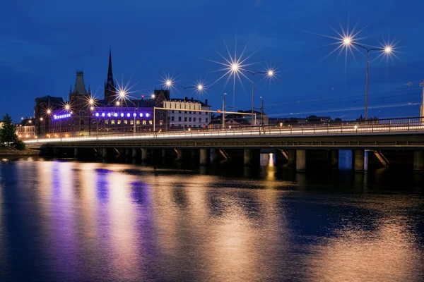 Стокгольм вночі — стокове фото