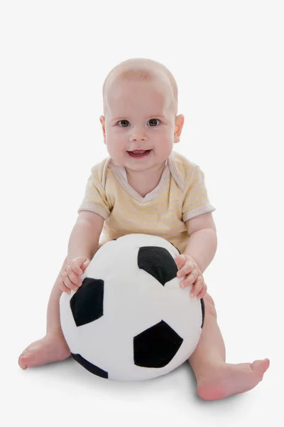 Bebé con una pelota Fotos de stock libres de derechos