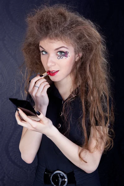 Beautiful girl with crazy hair — Stock Photo, Image