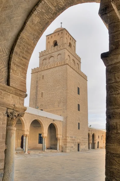 Minarett der großen Moschee in Kairouan — Stockfoto