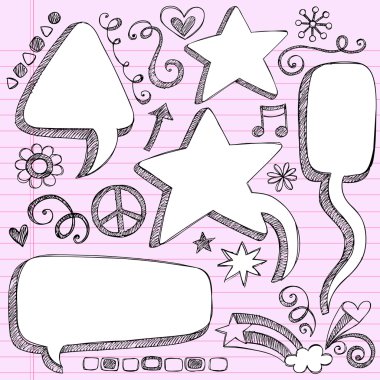 3D Shape Frames Sketchy Back to School Doodles clipart