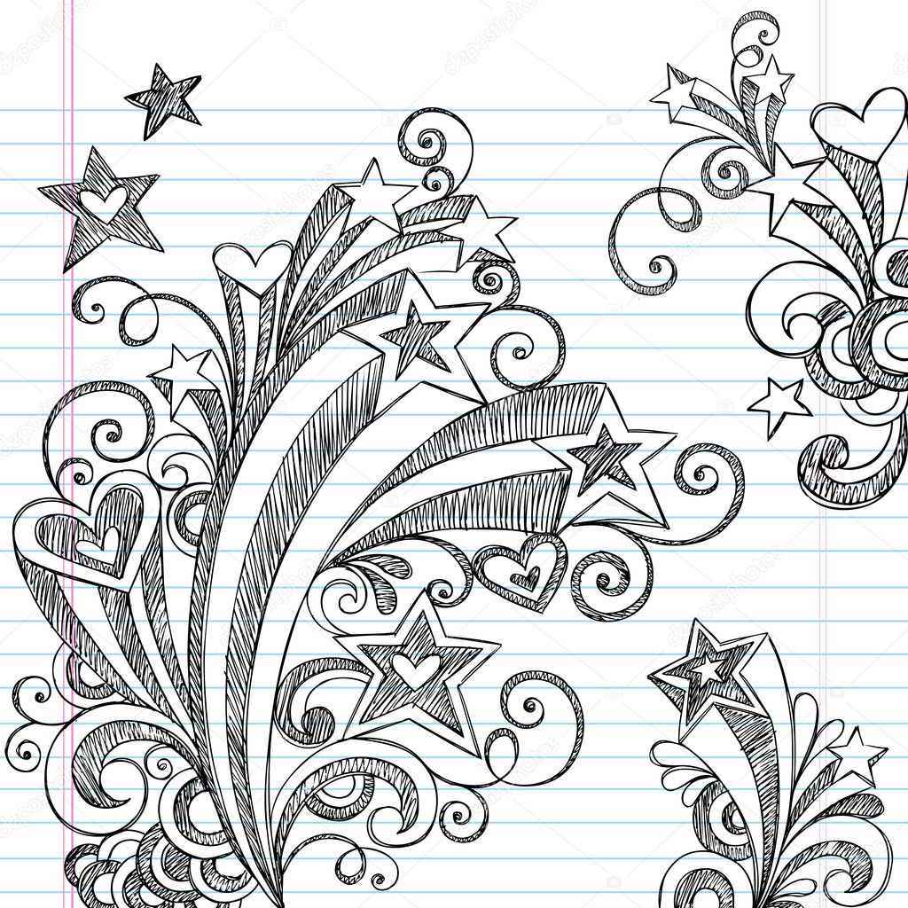 Starburst Back to School Sketchy Doodle Vector Set
